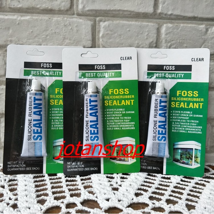 Sealant Foss 30gr Lem Kaca Silikon silicone rubber aquarium akuarium aquascape