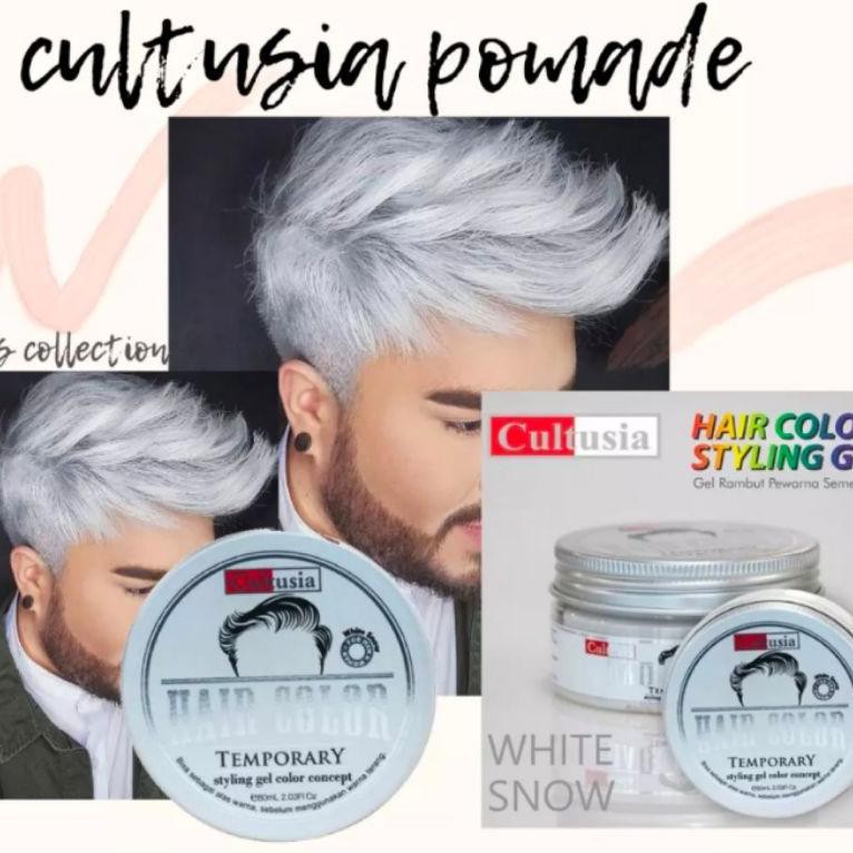 Pomade Warna Cultusia Hair Color Temporary 80ml HITAM / PUTIH (KODE 963)
