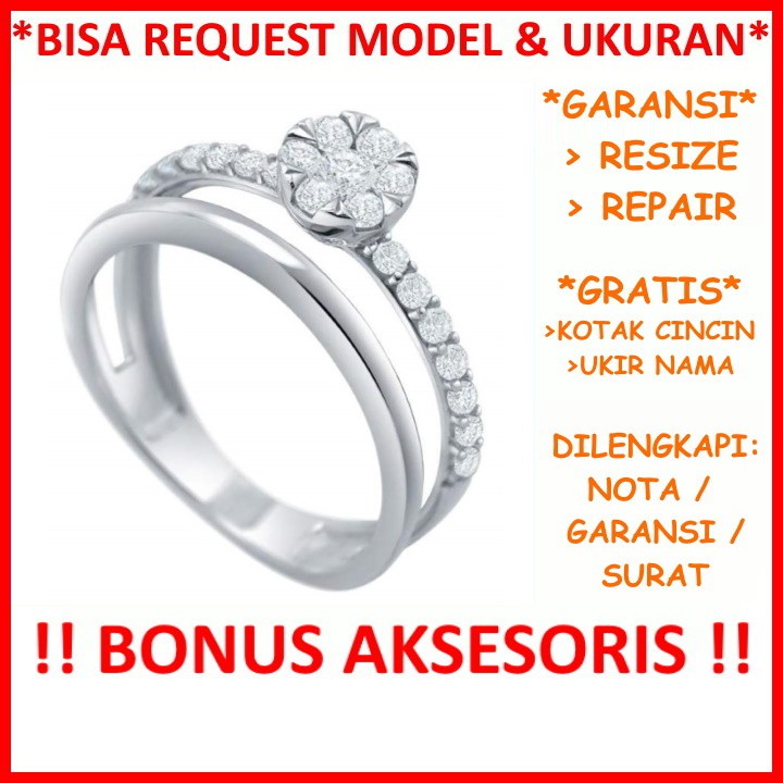 Garansi Silver Asli Handmade Gratis Tulis Ukir Nama Cincin Perak Wanita Tumpuk Kasual Id47