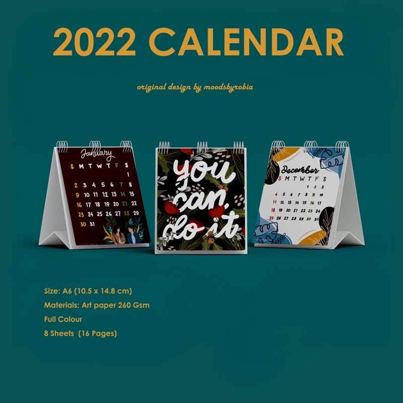 

Kalender Duduk/ Desk Calendar Aesthetic Aestetik Illustration