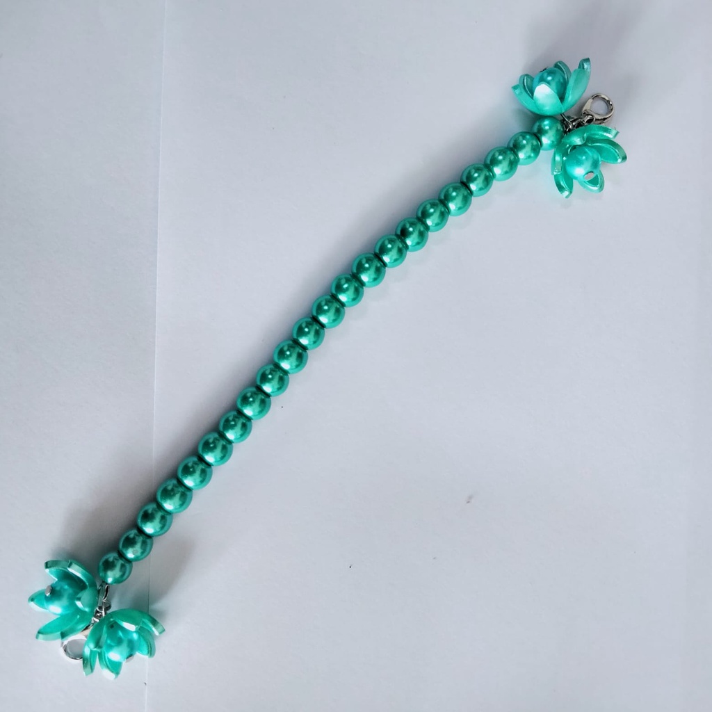 konektor masker mutiara 8m bunga kelopak diujung/strap masker/strap masker hijab/tali masker