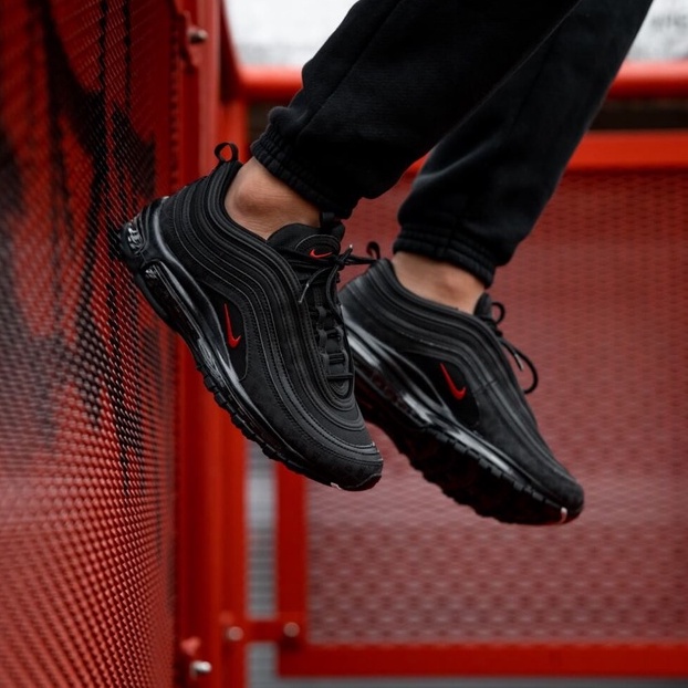 NIKE AIRMAX 97 BLACK UNIVERSITY RED 