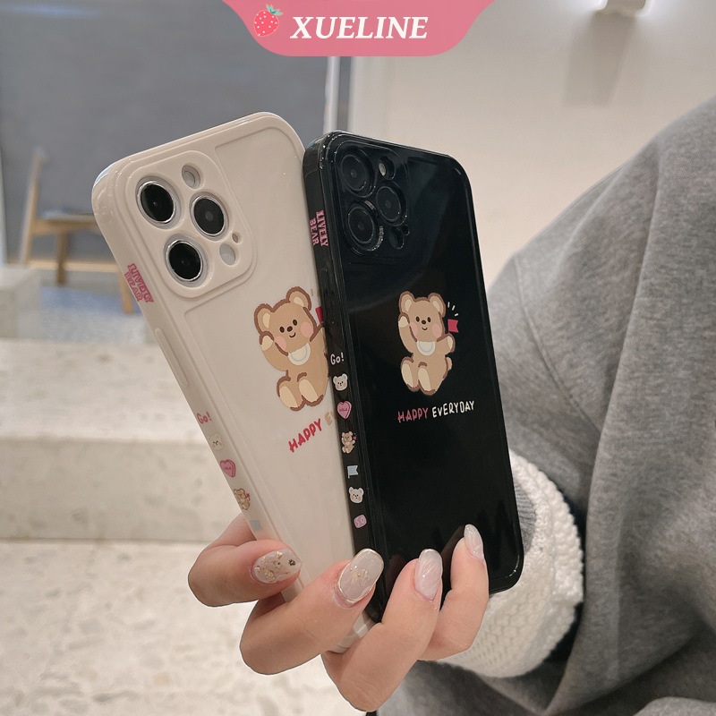 Soft Case Silikon Tpu Motif Kartun Beruang Untuk Iphone 7 8 Plus 7 8 Se X Xs Xr Max 11 12 Pro Max Xueling