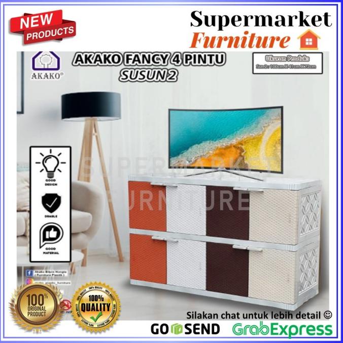 Lemari plastik Lemari pakaian/Bupet TV akako fancy - TANPA BUBBLE