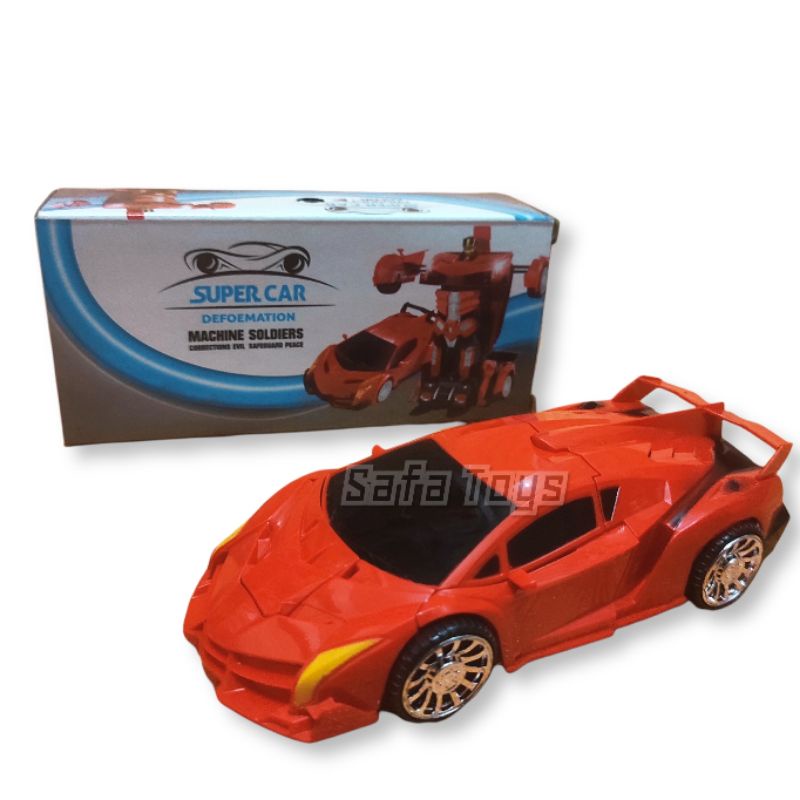 2 IN 1 ROBOT TRANSFORMER SUPER CAR DEFORMATION MAINAN MOBIL ROBOT