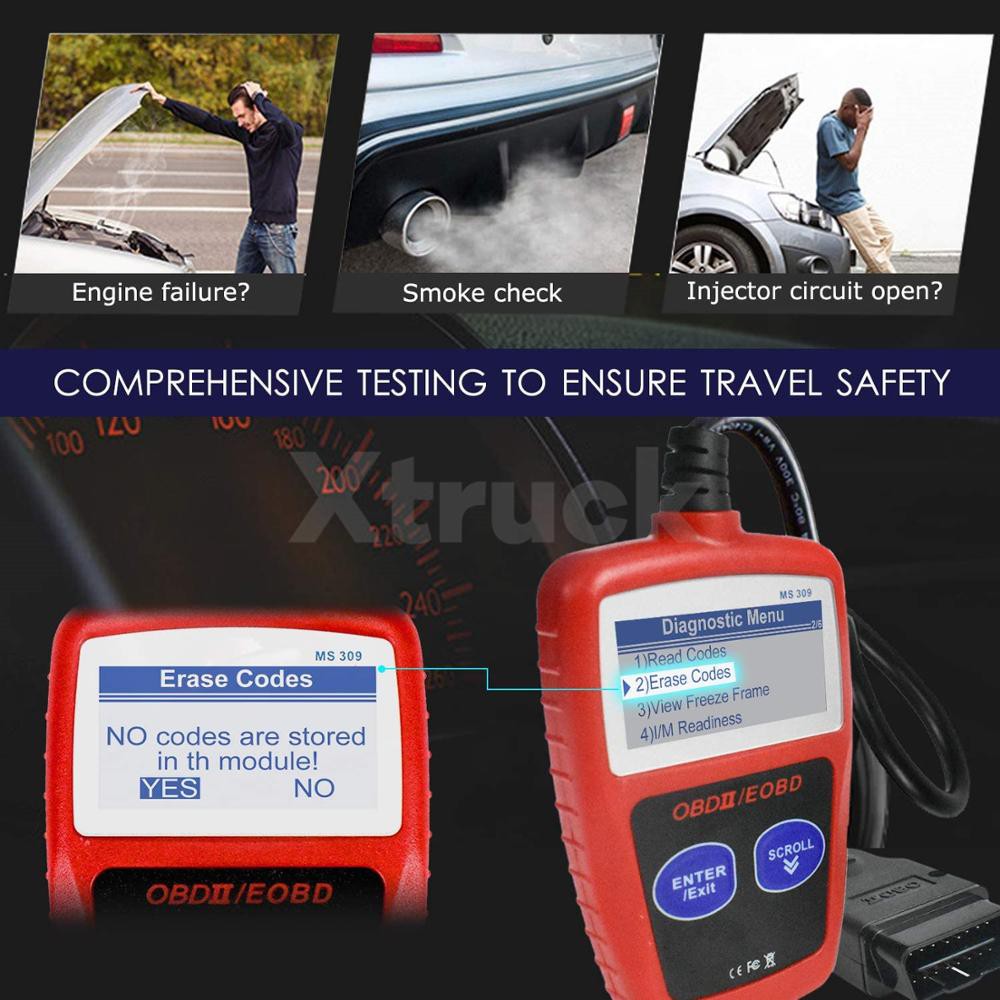 OBD Scanner Mobil MS309 OBD2 Scanner Code Reader MS 309 Auto Diagnostic Tool OBD 2 Car Diagnostic