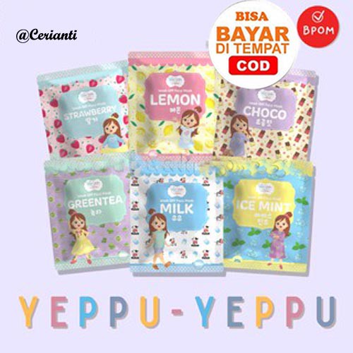 [Beli 25 Free Goodie Bag] Masker yeppu yeppu by kiyowo 20Gr wash off face mask _Lynn Design