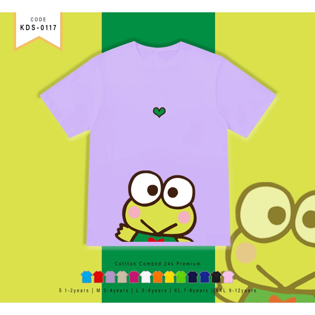 T-SHIRT KIDS / KAOS ANAK-ANAK BERGAMBAR KEROPPI / CUSTOM TEE / MURAH