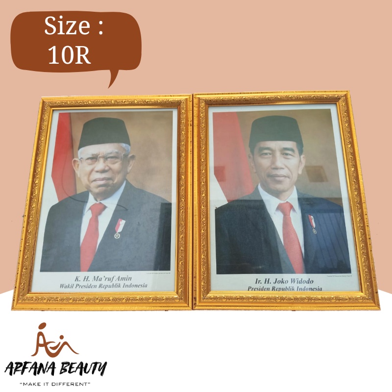 Pigora Presiden Dan wakil presiden Wapres Foto Presiden Pajangan Dinding Bahan Polyframe Fiber 1 Set