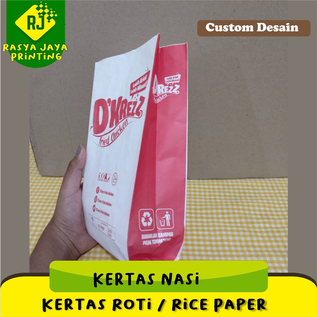 

Crispy Rice / Kantong Crispy / Kertas Roti / Kertas Kue / Paperbag Custom