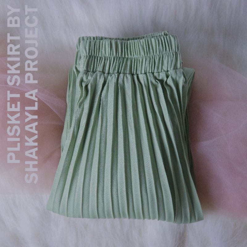 Shakayla Rok Plisket Panjang Polos Premium Hyget Panjang 90 cm