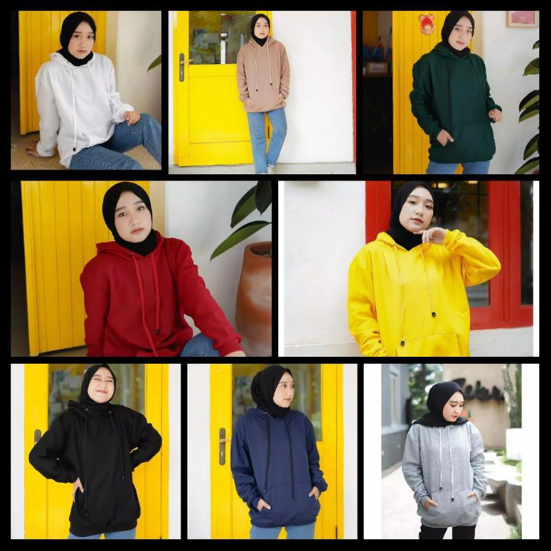 HOODIE POLOS CEWE BIGSIZE / Sweater Polos Murah Kekinian FIt XL