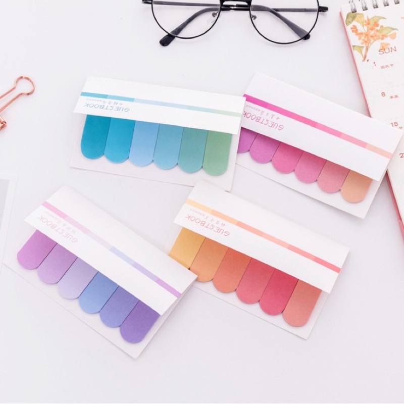 

120 Lembar Sticky Notes Note Polos Pastel Annotate Pembatas Buku