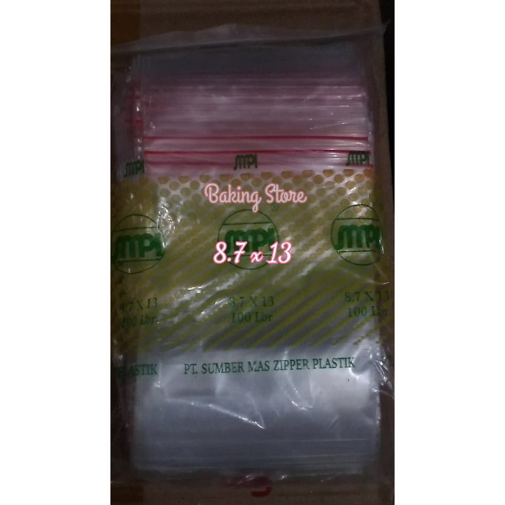 Klip Kantong Plastik - Zip Lock Bag 8.7x13cm isi 100lembar