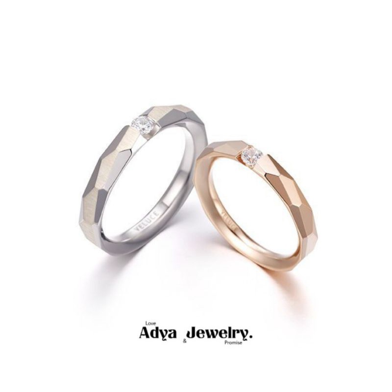 Cincin Couple Rose Gold Cincin Kawin Cincin Nikah Cincin Tunangan Perak A-23 Cincin Pernikahan