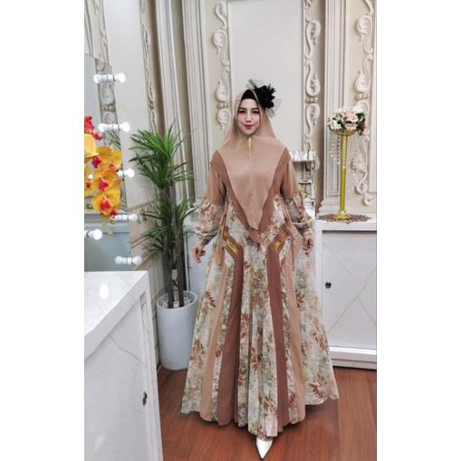 syari premium branded klaudy Maudy series by syafeera original-Klaudy coklat