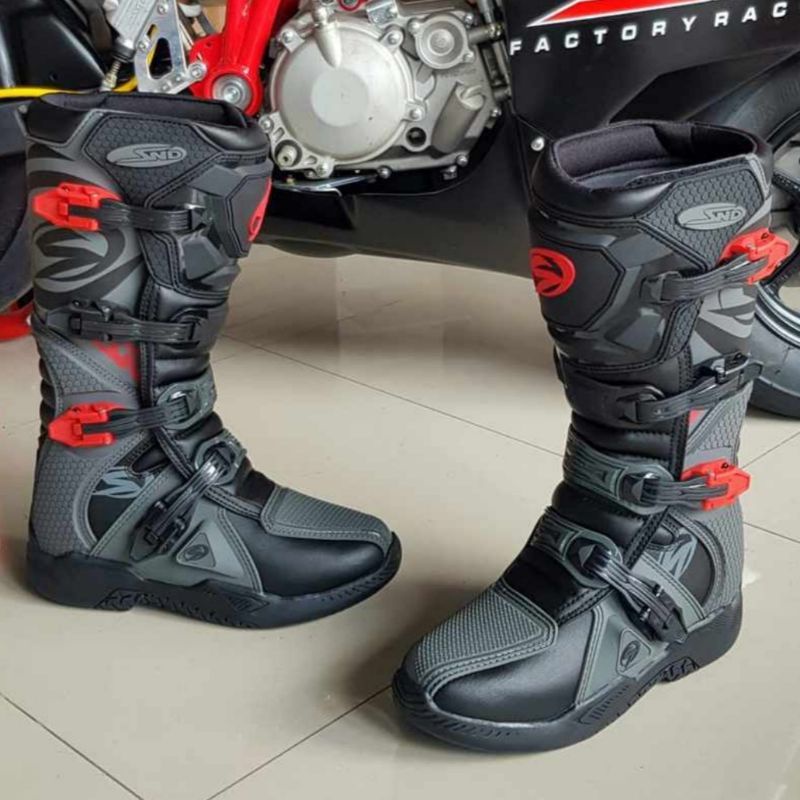 sepatu trail motocross snd new 2022 abu-abu