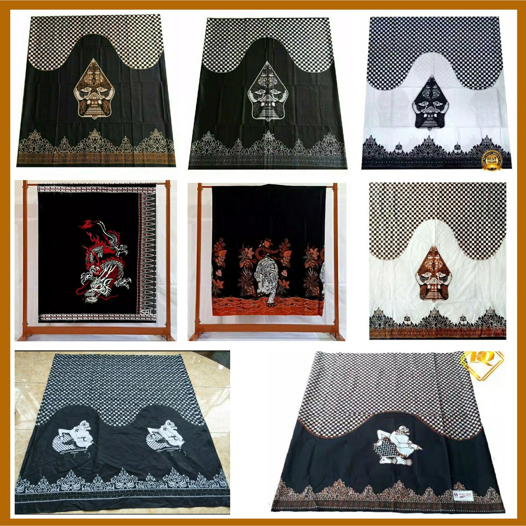 Sarung Tenun Wayang Sarung Santri Wayang Gunungan Batik Sarung santri Gunungan Semar JUMBO