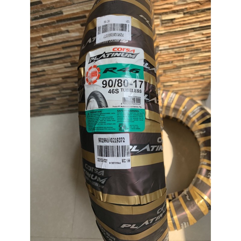 Ban Corsa Tubeless Platinum R46 90/80-17 ( Softcompound)