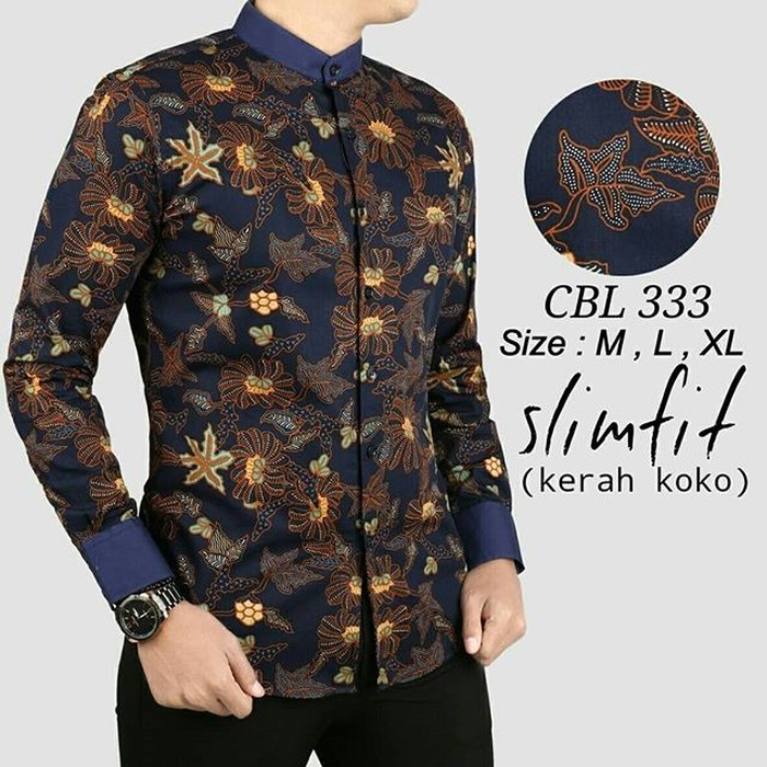 KEMEJA BATIK KOKO SLIM FIT / BAJU BATIK KOKO PRIA SLIM FIT CBL333