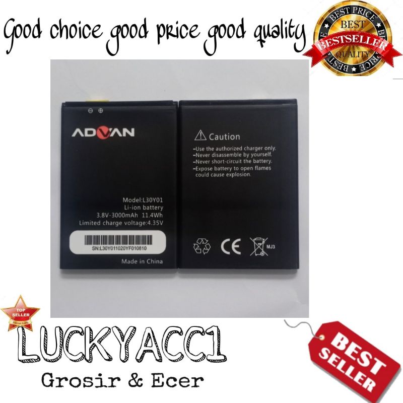LC - Batre Battery Baterai Advan L30Y01 G5 elite Battery hp Advan original