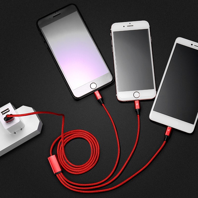 Kabel Charger 3in1 Type C Micro USB Apple Iphone Handphone Kabel USB Kabel Cas USB-C