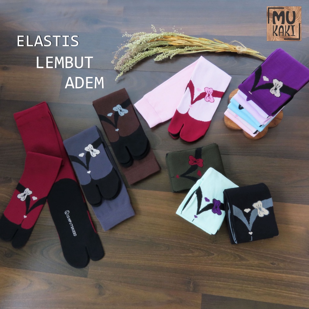 Kaos Kaki Jempol Muslimah Motif Sandal Warna Nylon Premium Mukaki