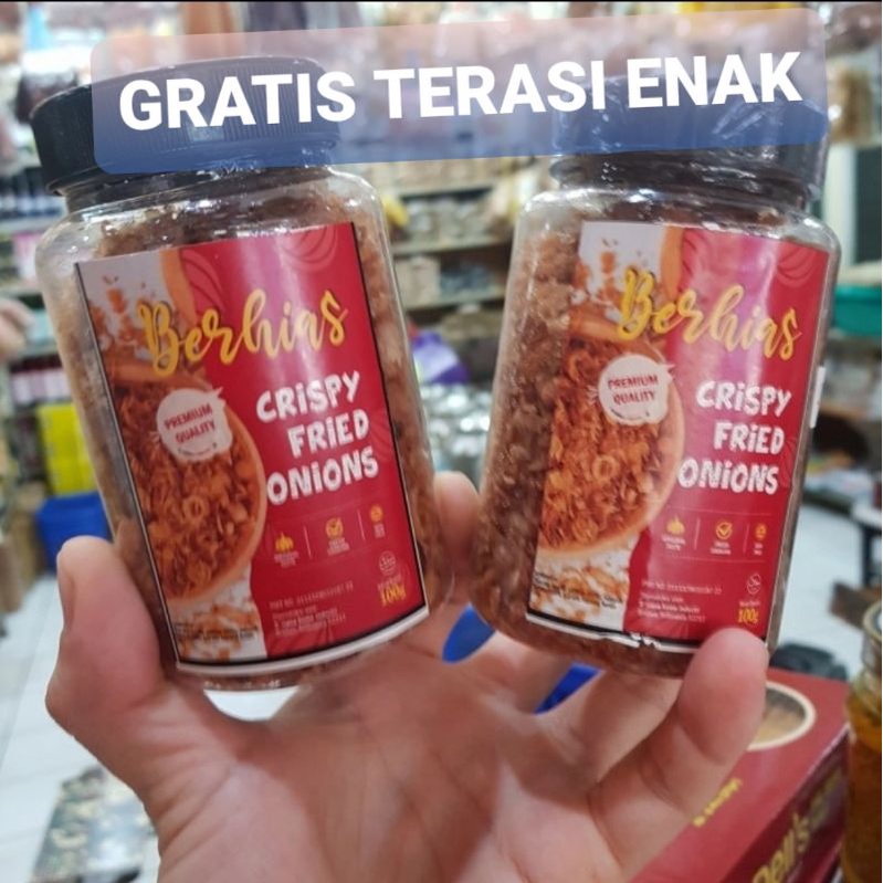 

BAWANG GORENG TOPLES 100gram GRATIS terasi khas Cirebon
