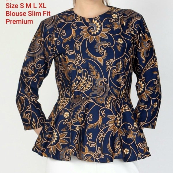 Unik BLOUSE KEMEJA BATIK WANITA SLIM FIT  BATIK SLIMFIT BW01  MIXCLOTHING Limited