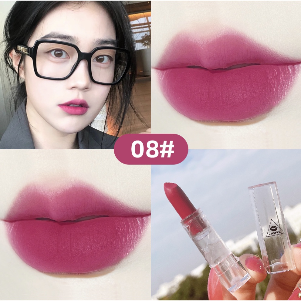 Transparant Tube Velvet Matte Lipstik Teayason Lip Glaze Lipstick TD007