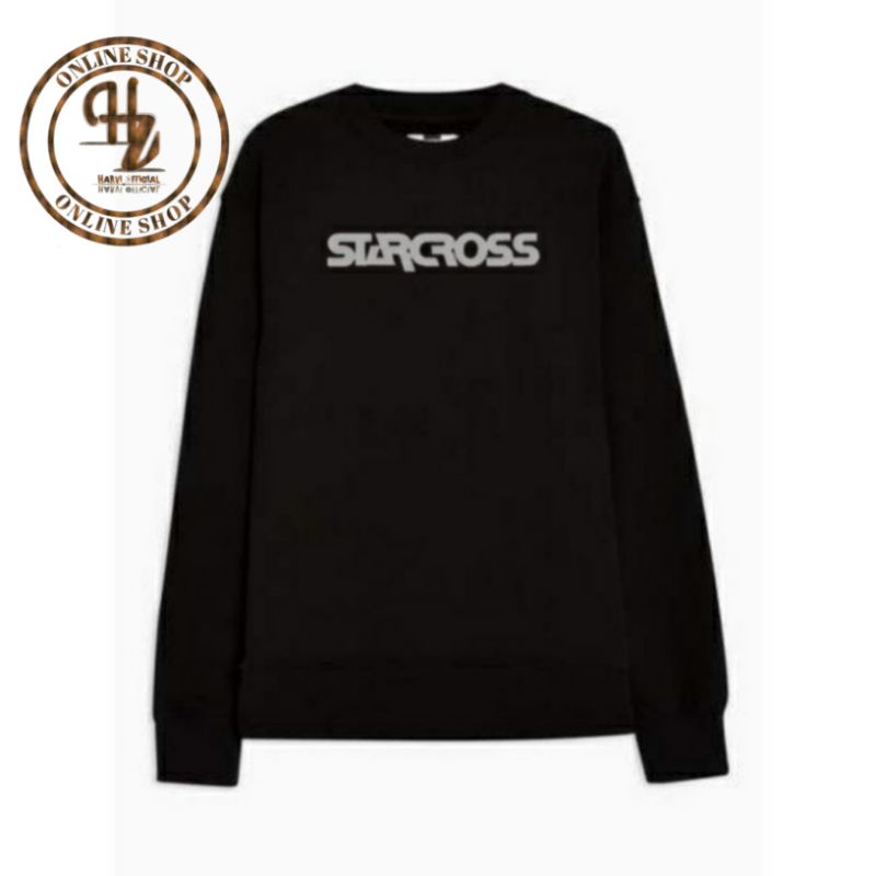 Crewneck jaket sweater STARCROSS black fullover