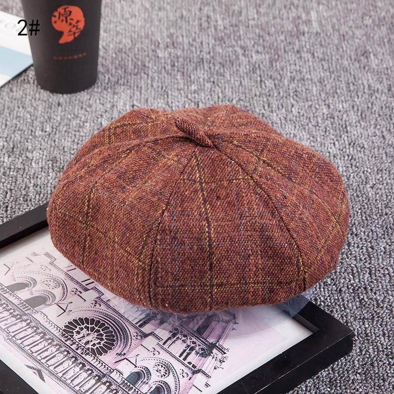 Topi Baret Wanita Bling Rantai-No 5 Coklat