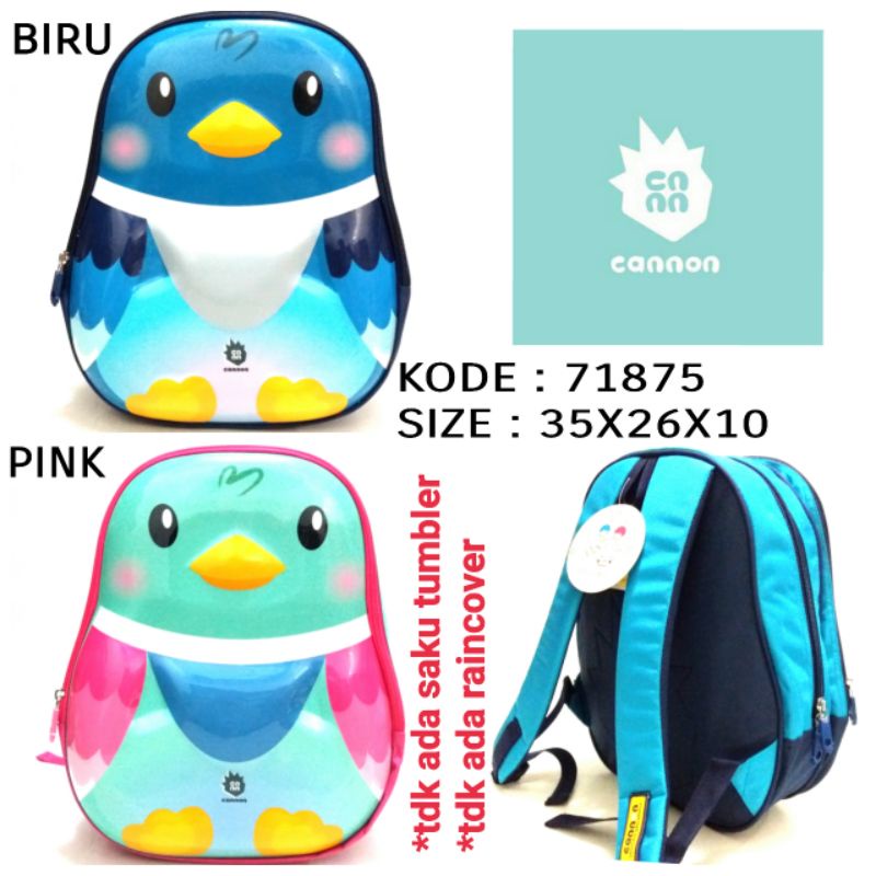 TAS RANSEL BACKPACK Untuk PAUD TK Merk CANNON 71875 Bentuk Binatang Burung Bird