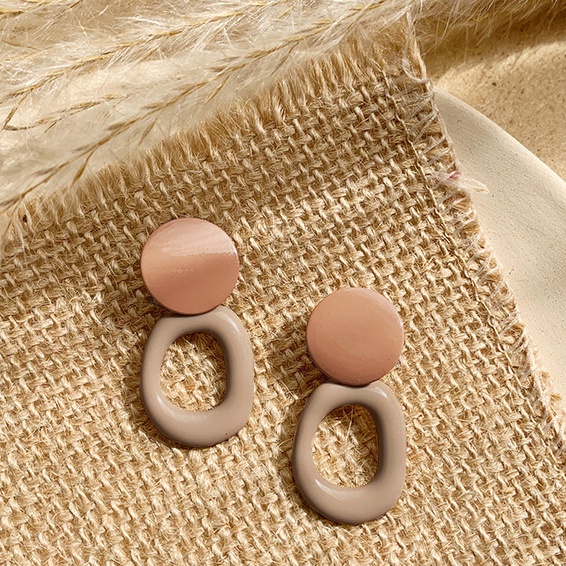 Anting Wanita Model Retro Geometric Earrings Korean Style-A