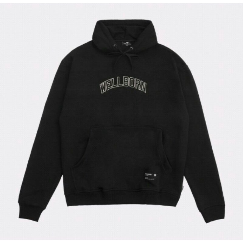 Jaket Hoodie Wellborn Black Unisex