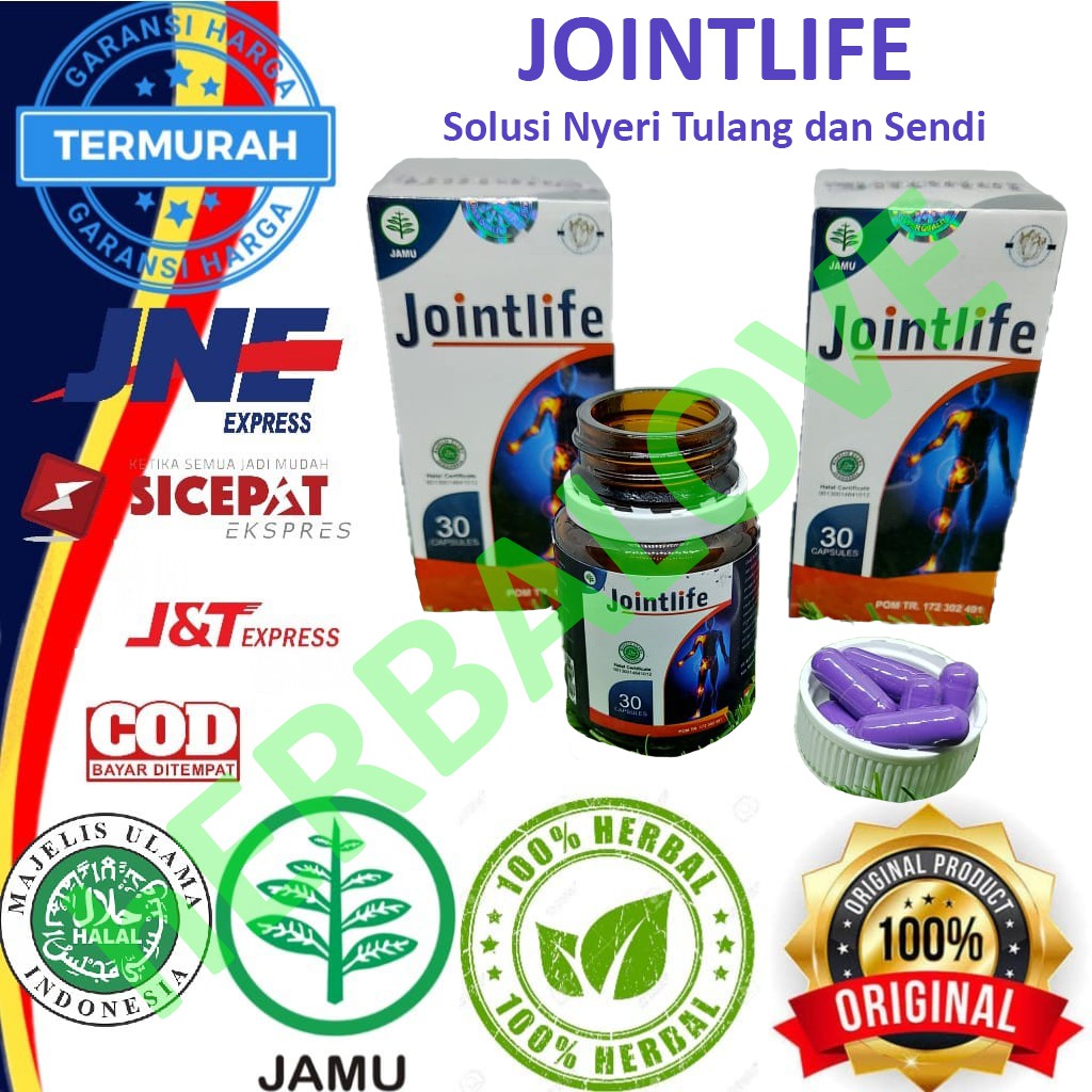 JOINTLIFE ASLI 100% ORIGINAL OBAT HERBAL ATASI SENDI DAN TULANG AMAN BPOM RESMI