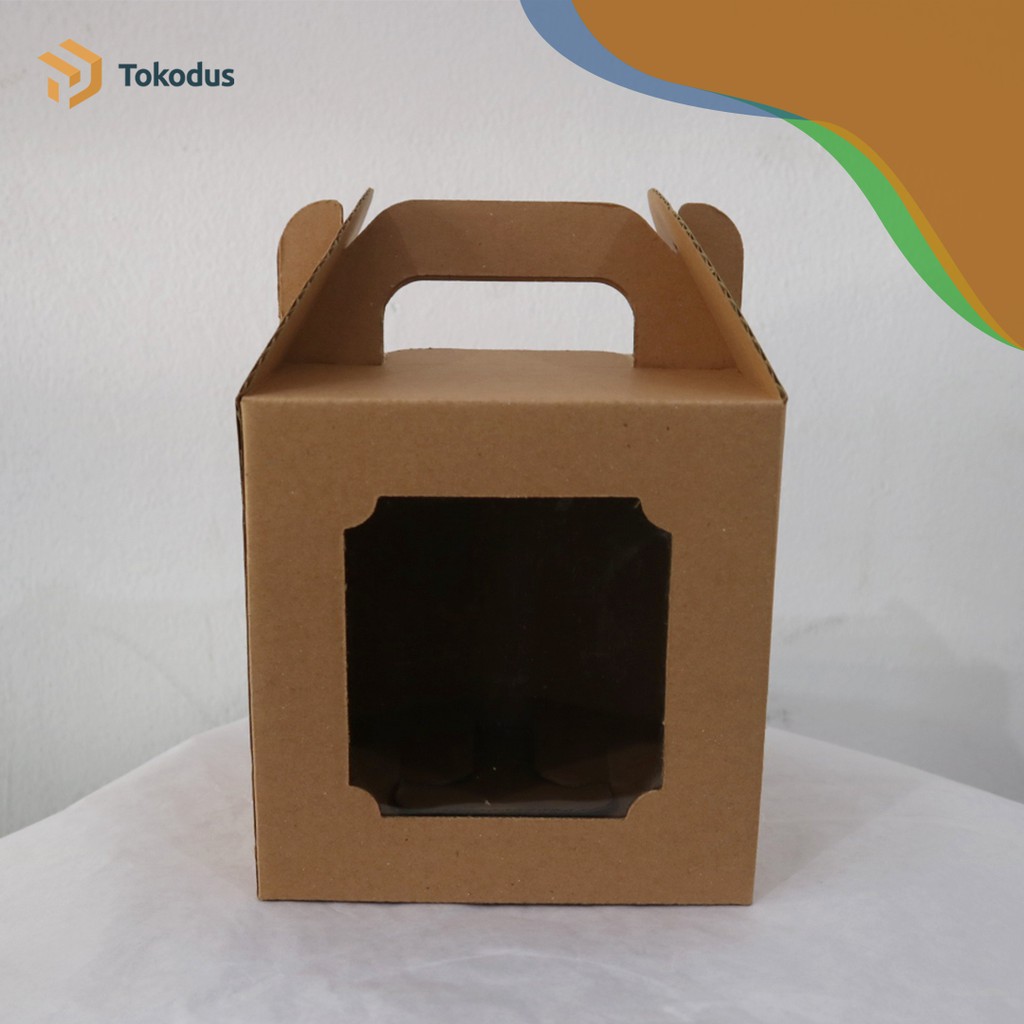 

Box jinjing /Box Kue Kering/Dus Kue Lebaran cm 14x14x14 isi 2 toples bulat 500gram - Tokodus Bandung