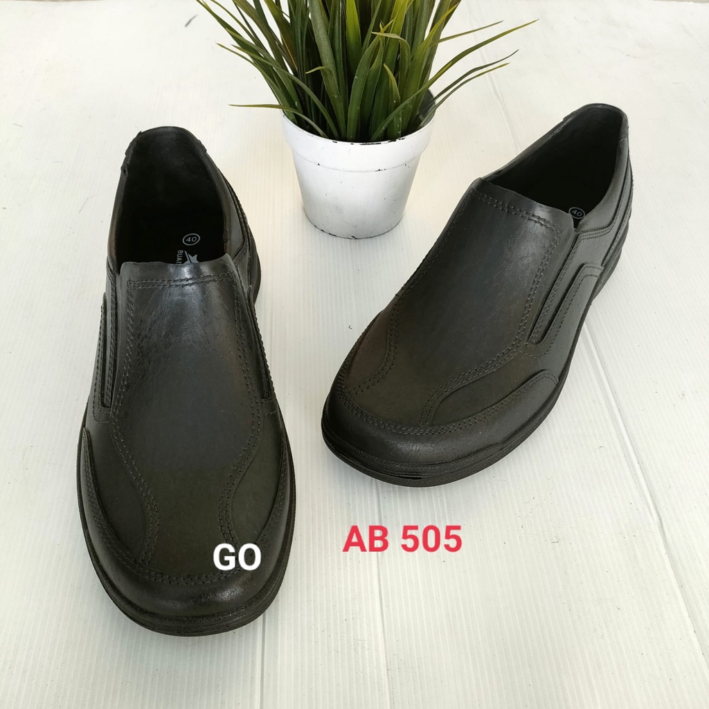 BB ATT AB 505 SEPATU SLOP PRIA Sepatu Formal Tanpa Tali Bahan Karet Nyaman Dan Ringan