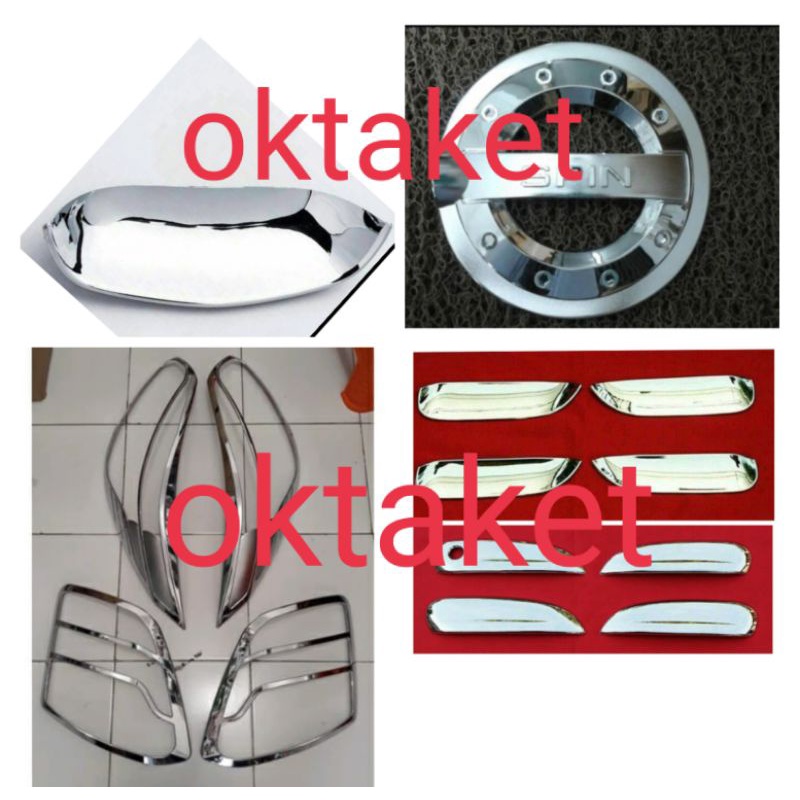 paket lengkap Chevrolet Spin chrome  outer handle tank cover garnish depan belakang