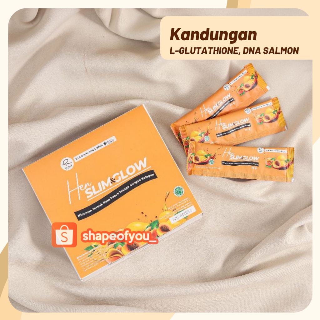 Minuman Kolagen Diet Sachet Pelangsing Dr.Hen Slim Glow DNA Salmon Original Reseller Resmi Perawatan Kulit Perawatan Tubuh