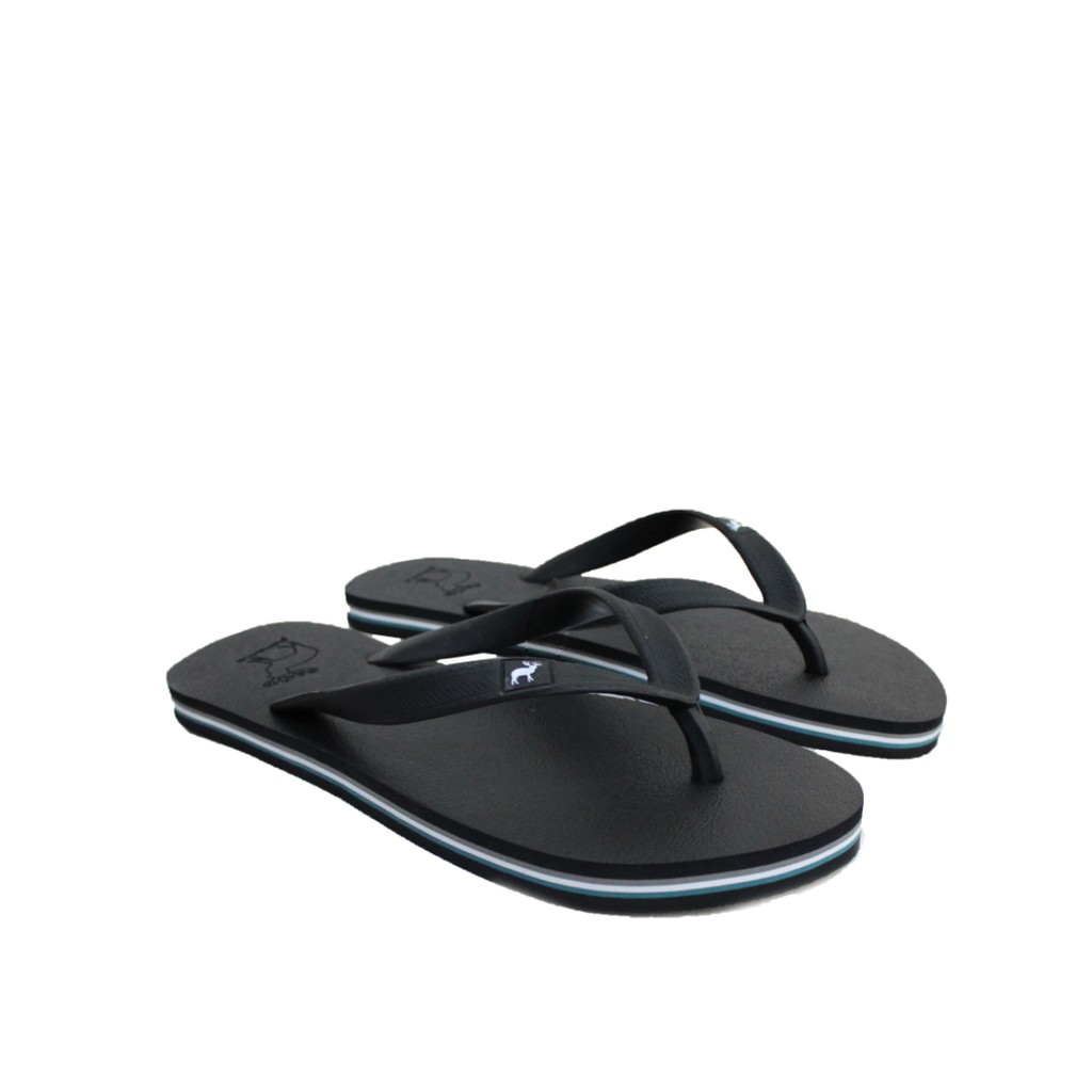 89stories - Sandal Panama Classic / Sendal Jepit Pria Hitam Full Black / Sendal Pantai M14