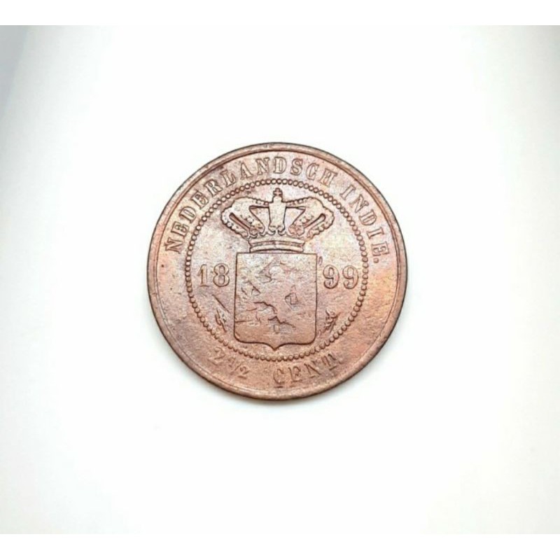 Uang Koin Kuno Nederlandsch Indie 2.5 Cent 1899