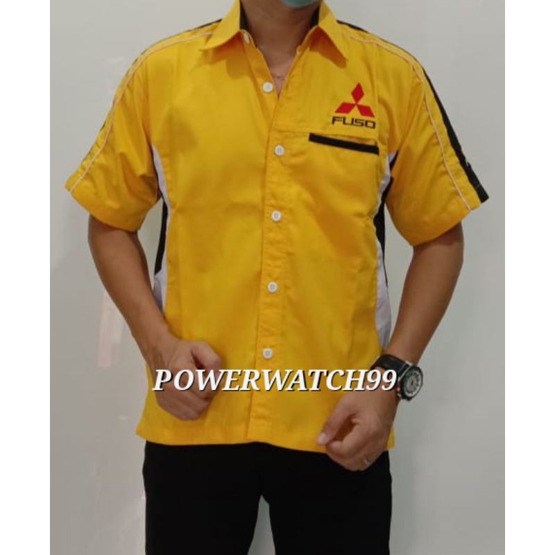 BAJU KEMEJA OTOMOTIF BORDIR KOMUNITAS MITSUBISHI FUSO