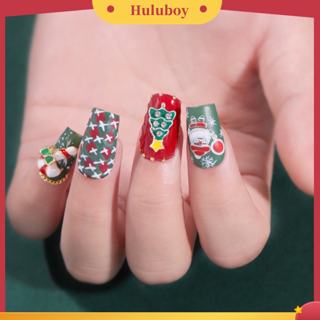 Huluboy Huluboy♡ Plat Stempel / Cap Kuku Motif Natal / Snowflake / Snowman