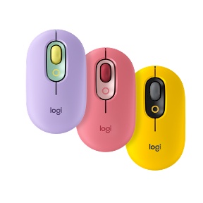 Logitech POP Mouse Wireless Bluetooth- Silent Touch with Emoji Key