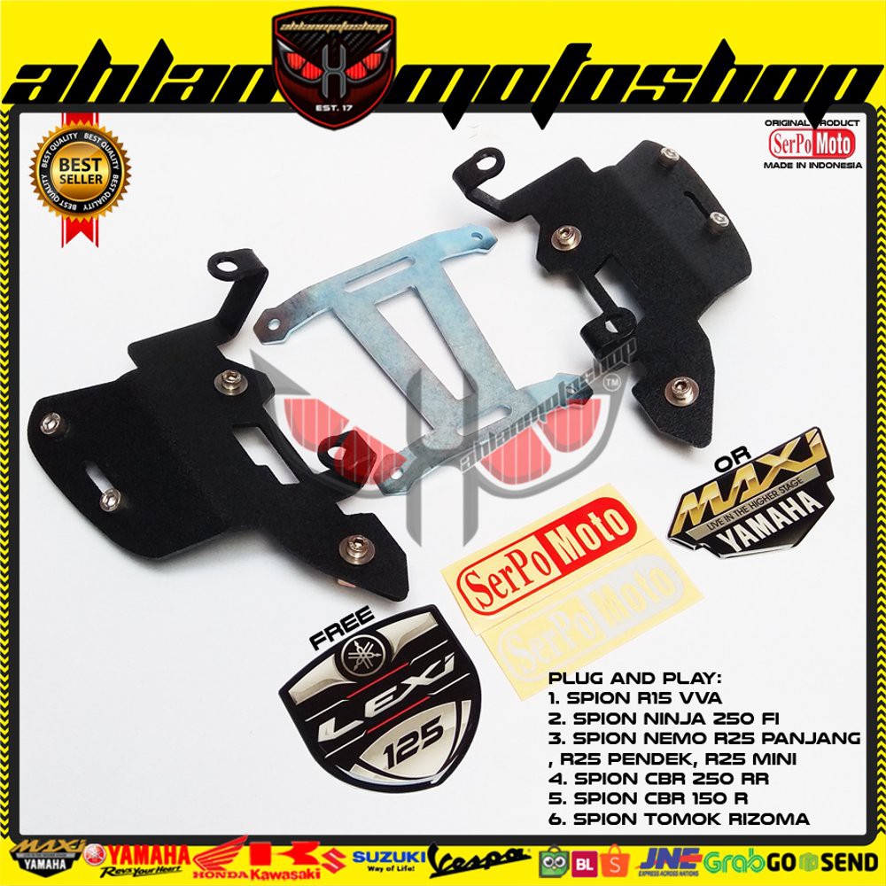 Bracket Serpo LEXI Original Included Wellnut Anti Jebol Spion R15 VVA NINJA 250 FI CBR 250 RR 150 R
