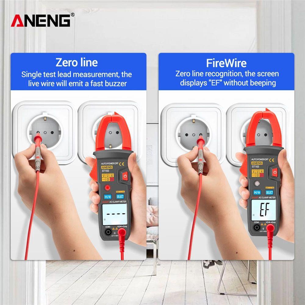 Solighter Digital Clamp Meter Multifungsi True RMS Hz Kapasitansi NCV Ohm Tes Tester Arus Listrik