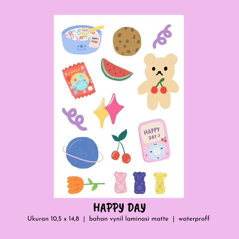 

Sticker Sheet Happy Day (kisscut)