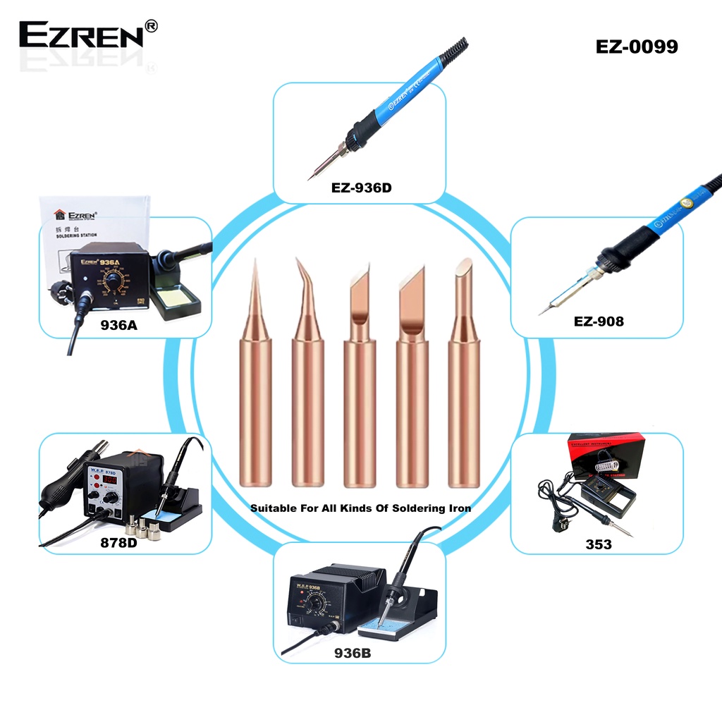 Ezren EZ-0099 Mata Solder 900M 5 in 1 Rose Gold
