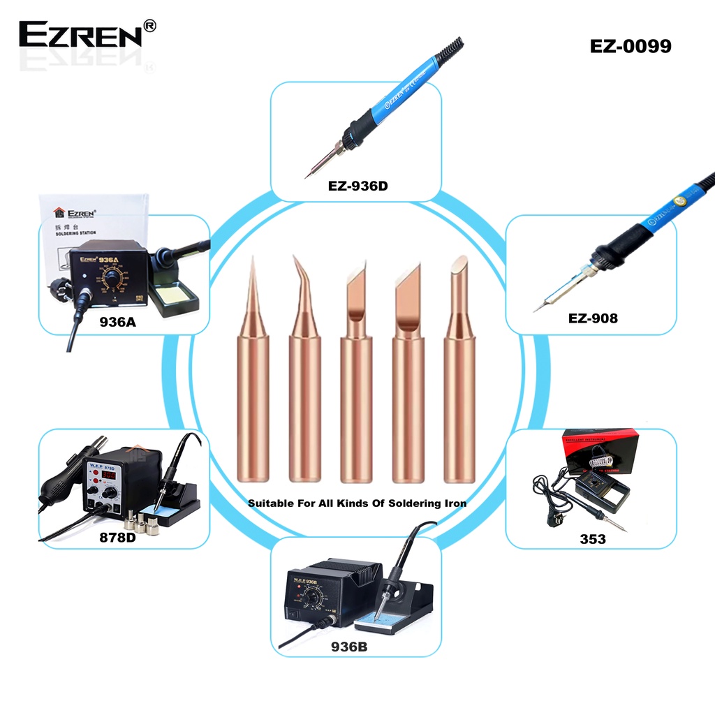 Ezren EZ-0099 Mata Solder 900M 5 in 1 Rose Gold